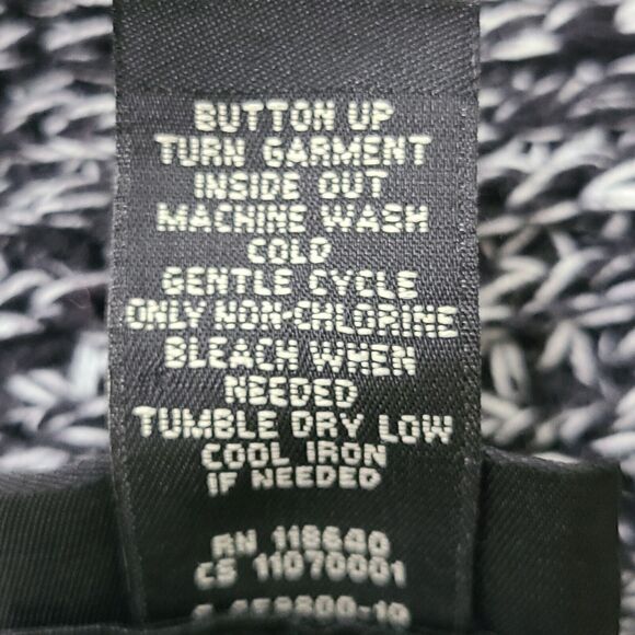 Lane Bryant Womens 26-28 Black White 2 Button Top Cardigan Sweater Short Sleeve - Picture 5 of 5